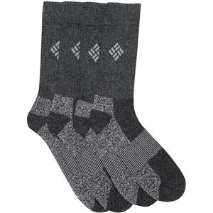 Columbia Men's 8 Pairs Moisture Control Crew Socks Black/Gray Sz‎ 6-12 - NWT